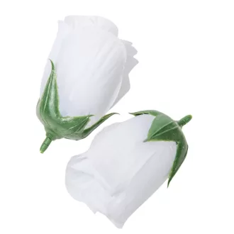 Rózsa virágfej 6,5cm fehér 24db/csom