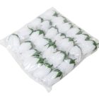 Rózsa virágfej 6,5cm fehér 24db/csom