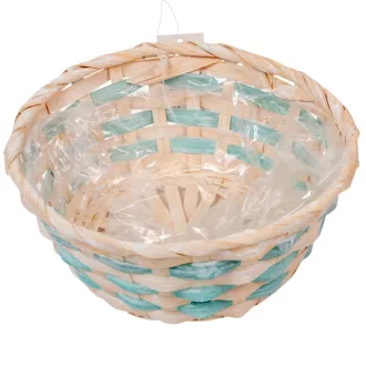 Bambusz tál bélelt kék D20cm M8cm