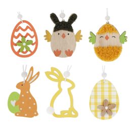 Fa húsvéti akasztós dísz M6cm