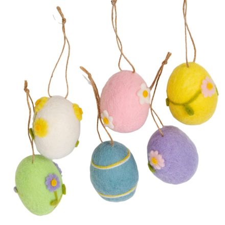 Húsvéti tojás gyapjú bevonatú 7cm