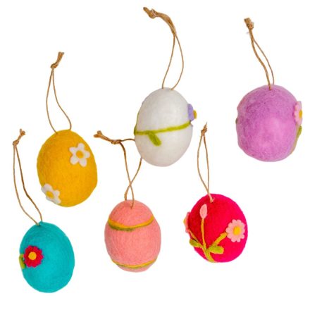 Húsvéti tojás gyapjú bevonatú 8cm