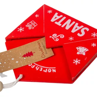 Levél mikulásnak fa akasztós 10cm