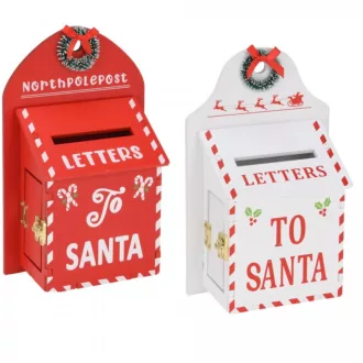 Postaláda mikulásnak fa nyitható M22x14x7cm