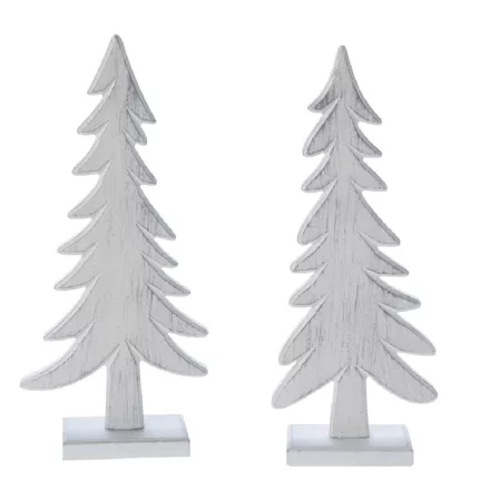 Fenyőfa talppal fa fehér M33cm