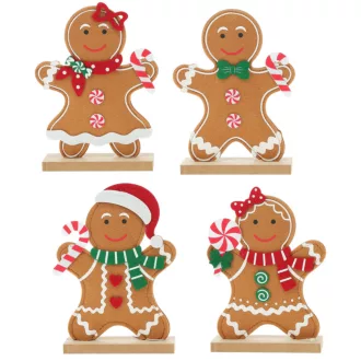 Mézeskalács figura fatalpon filc  M21cm
