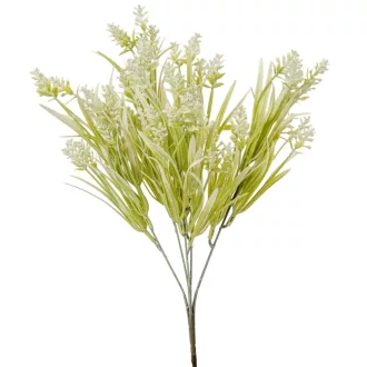Díszítő bokor 5ágú fehér M37cm 36db/#