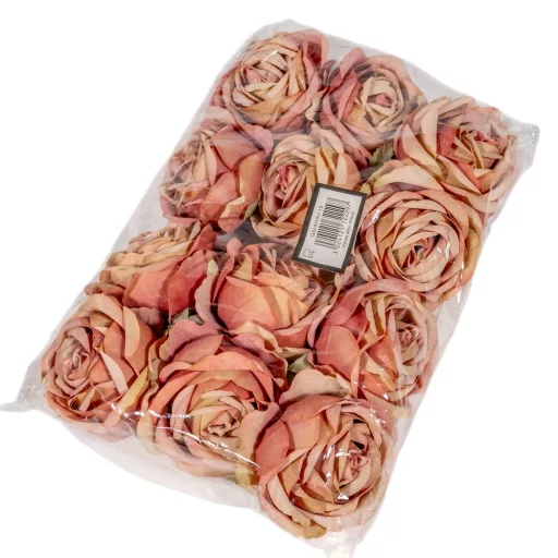 Rózsa fejvirág D8cm 15 12db/csom 