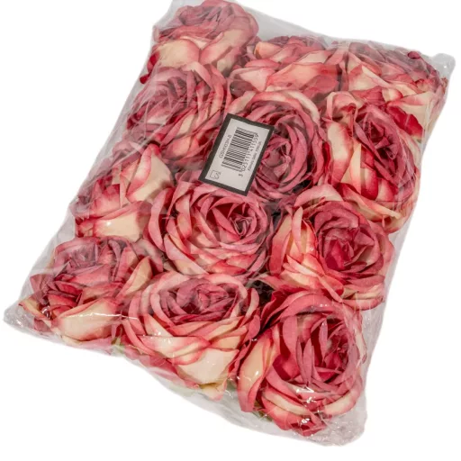 Rózsa fejvírág D8cm 8 12db/csom  
