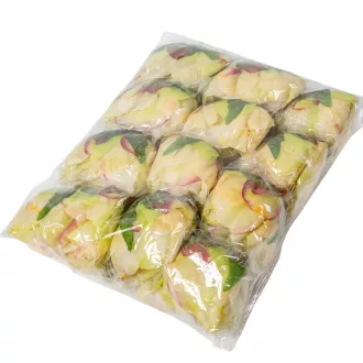 Boglárka virágfej zöld-krém D10cm 12db/csom