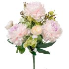 Peony csokor 7v. rózsaszín-púder M40cm 12db/#