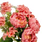 Peony,hortenzia csokor féloldalas 11v. piros M55cm 8db/#