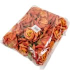 Rózsa virágfej narancs-barna D10cm 12db/csom