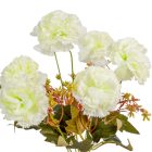 Szegfű csokor 7v. fehér M40cm 48db/#