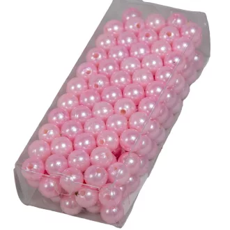 Gyöngy 10mm világosrózsaszín 85gr
