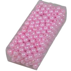 Gyöngy 8mm rózsaszín 85gr