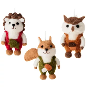 Állat figurás akasztós dísz filc 10cm