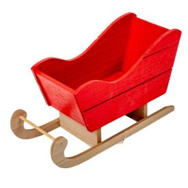 Szánkó fa piros M17x28x11cm