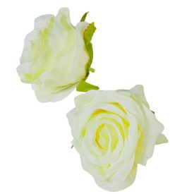 Nyílt rózsafej D7cm krém 12db/csom