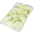 Nyílt rózsafej D7cm krém 12db/csom