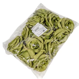 Nyílt rózsafej D7cm oliva 12db/csom