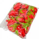 Nyílt rózsafej D7cm piros 12db/csom