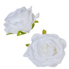 Nyílt rózsafej D7cm fehér 12db/csom