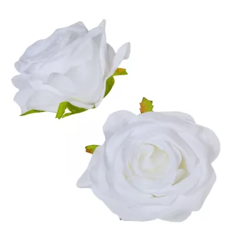 Nyílt rózsafej D7cm fehér 12db/csom