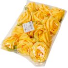 Rózsa virágfej D7cm sárga 12db/csom