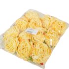 Rózsa virágfej D8cm krém 12db/csom