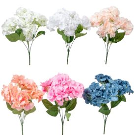 Hortenzia csokor 5v. mix M45cm 24db/#