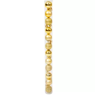 Müanyag gömb arany 3cm 12db-os