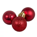 Müanyag gömb piros 3cm 12db-os