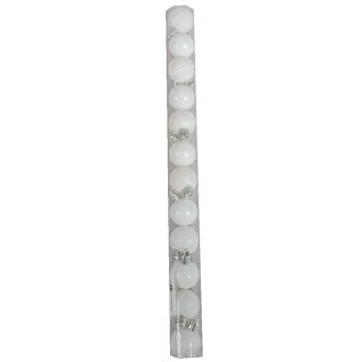 Müanyag gömb fehér 3cm 12db-os