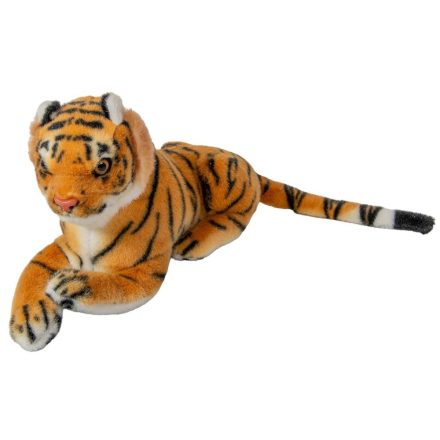 Plüss fekvő tigris M18x40cm