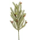 Fenyőág tobozzal glitteres  M53cm 12db/#