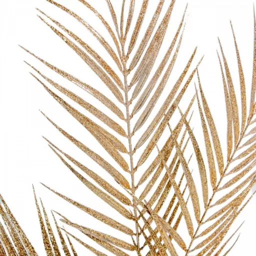 Pálma levél glitteres arany 80cm