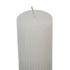 Kontúrozott bordás henger gyertya 50x150mm fehér  4db/csom (db ár)
