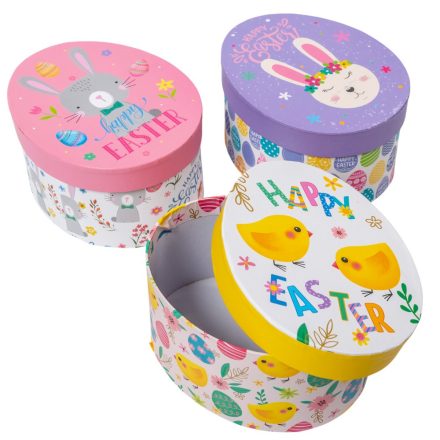 Tojás alakú papír doboz 16x13x9cm