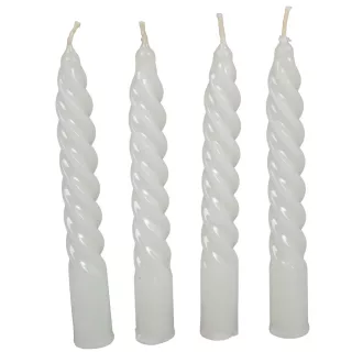 Mártott kis csavart gyertya fehér 150mm (db ár) 30db/csom