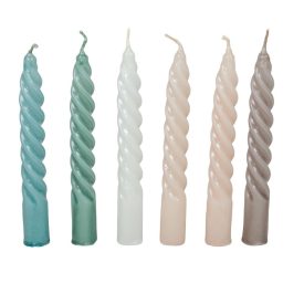  Mártott kis csavart gyertya 150mm (db ár) 30db/csom fehér ivory pezsgó homok menta vizkék
