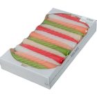 Mártott kis csavart gyertya 150mm (db ár) 30db/csom fehér krém oliva piros korál