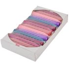 Mártott kis csavart gyertya 150mm (db ár) 30db/csom acélkék lila magenta rszín hús