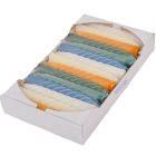 Mártott kis csavart gyertya 150mm (db ár) 30db/csom méz zöld lila acélkék menta