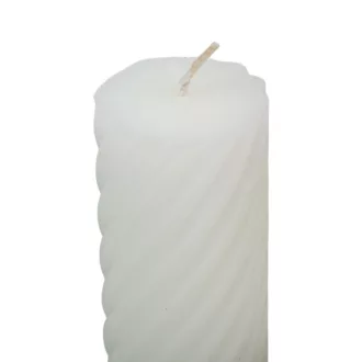   Kontúrozott csavart henger gyertya 55x100mm fehér 4db/csom (db ár)