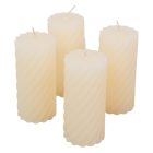 Kontúrozott csavart henger gyertya 55x100mm ivory 4db/csom (db ár)