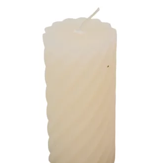   Kontúrozott csavart henger gyertya 55x100mm ivory 4db/csom (db ár)