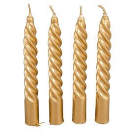 Metál kis csavart gyertya arany 150mm (db ár) 30db/csom