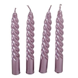   Metál kis csavart gyertya halvány lila 150mm (db ár) 30db/csom