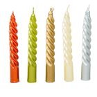 Metál kis csavart gyertya 150mm (db ár) 30db/csom krém oliva arany ezüst nari